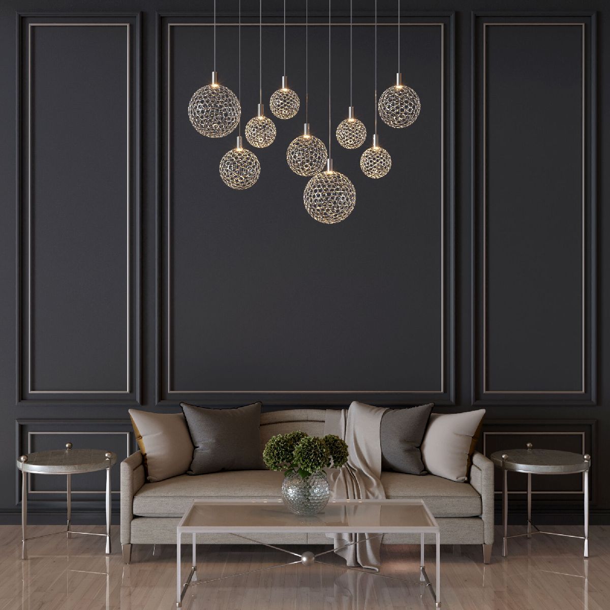 Каскадная люстра Eurosvet Gemini 90353/9 хром a069039