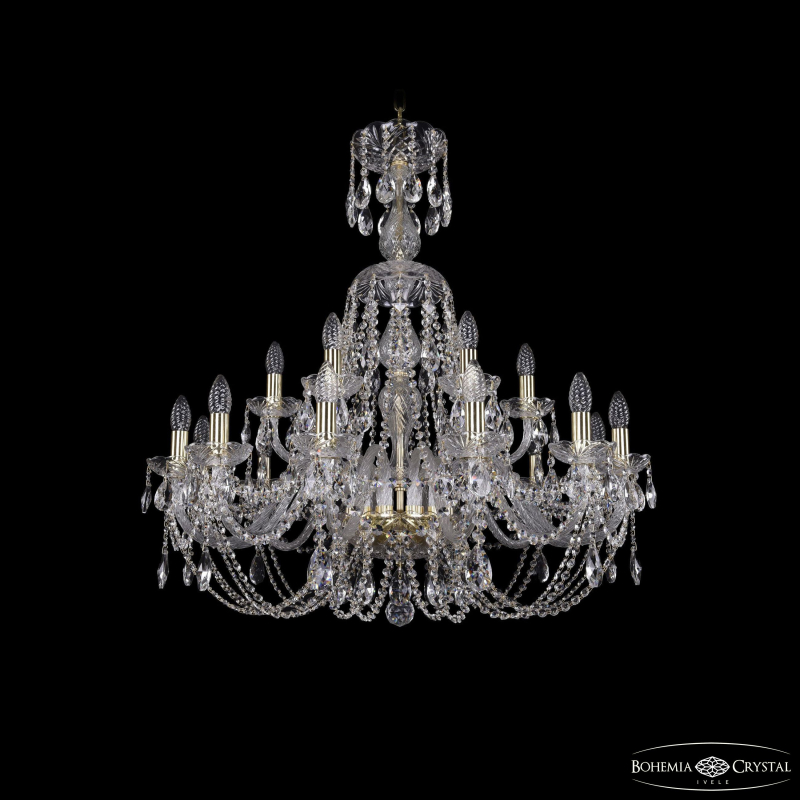 Подвесная люстра Bohemia Ivele Crystal 1406/12+6/300/XL-90 G
