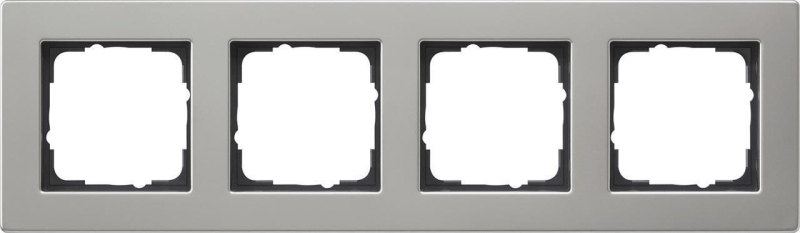 Рамка 4-постовая Gira E2 монтаж заподлицо нержавеющая сталь 0214335