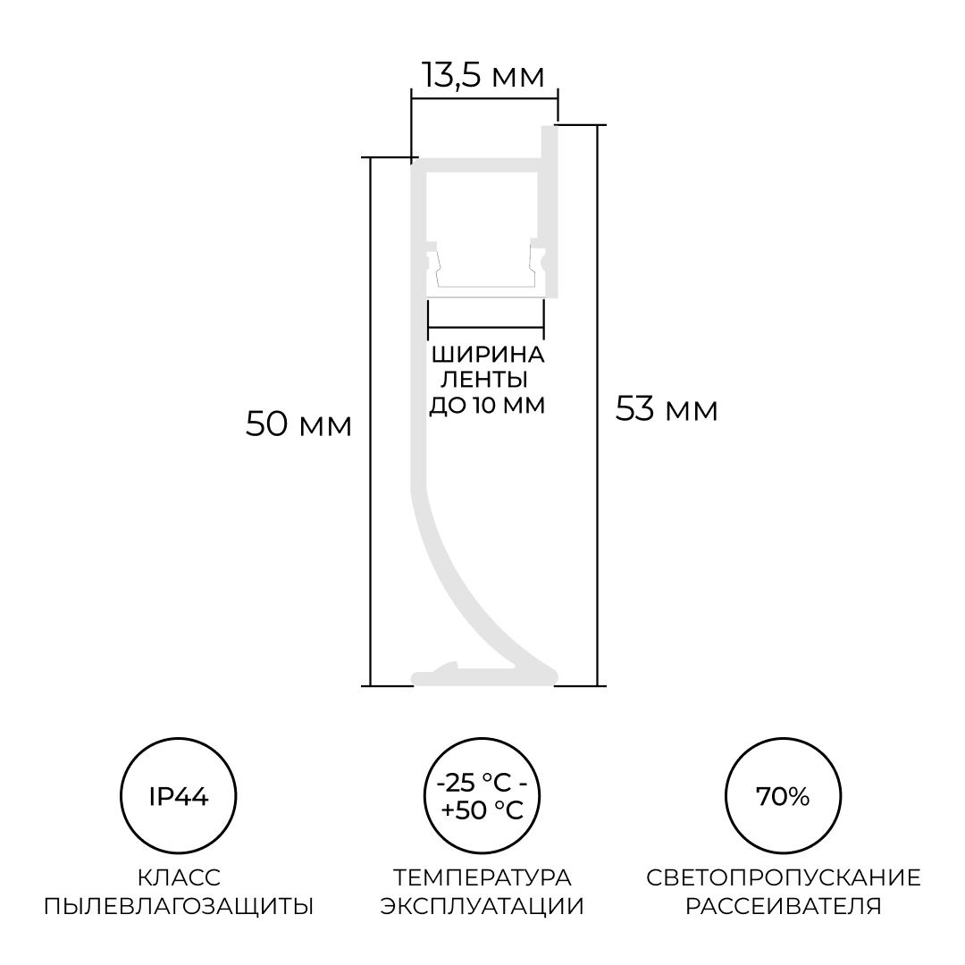 Алюминиевый профиль (комплект) Apeyron 08-66-Б