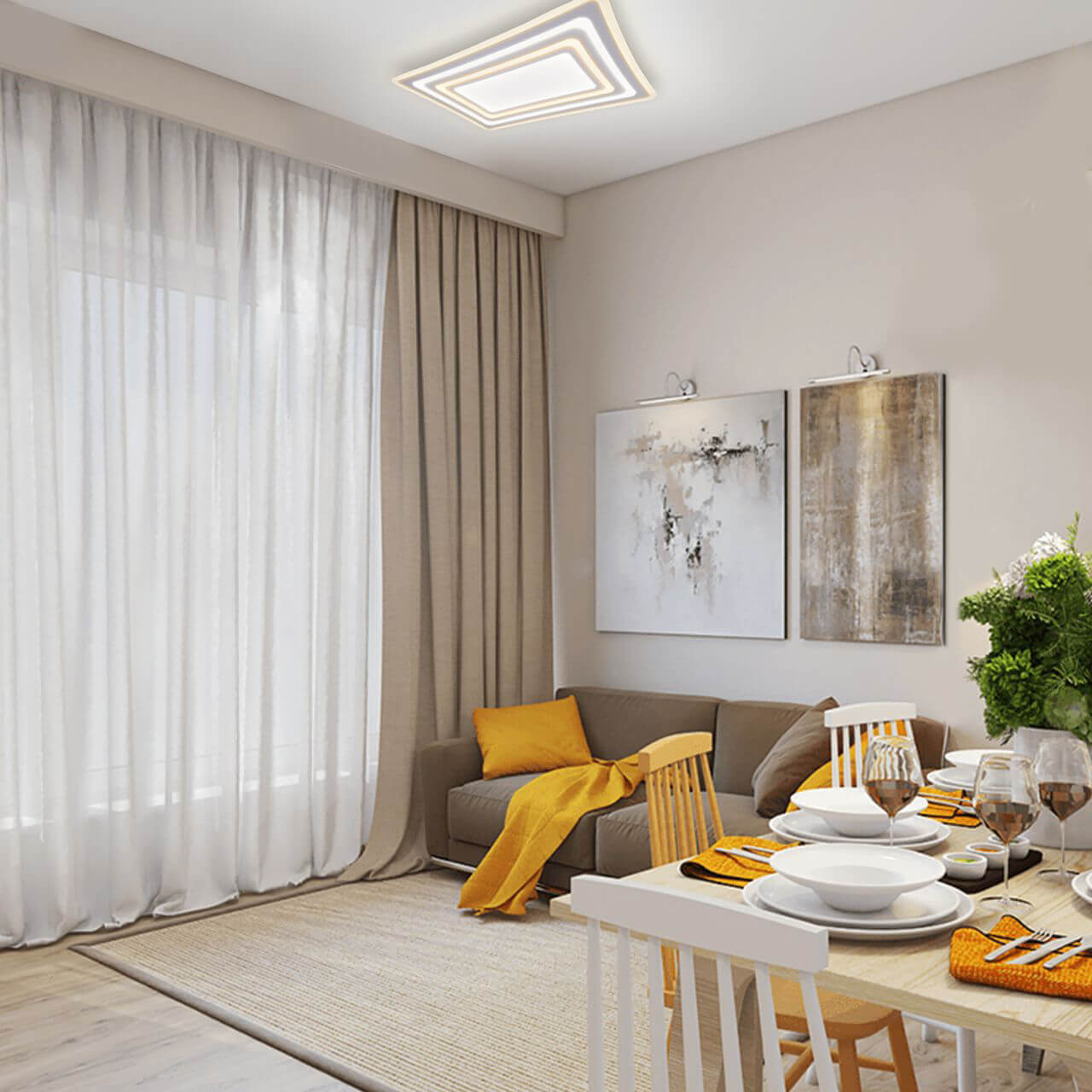 Потолочный светодиодный светильник Eurosvet Salient 90155/4 белый