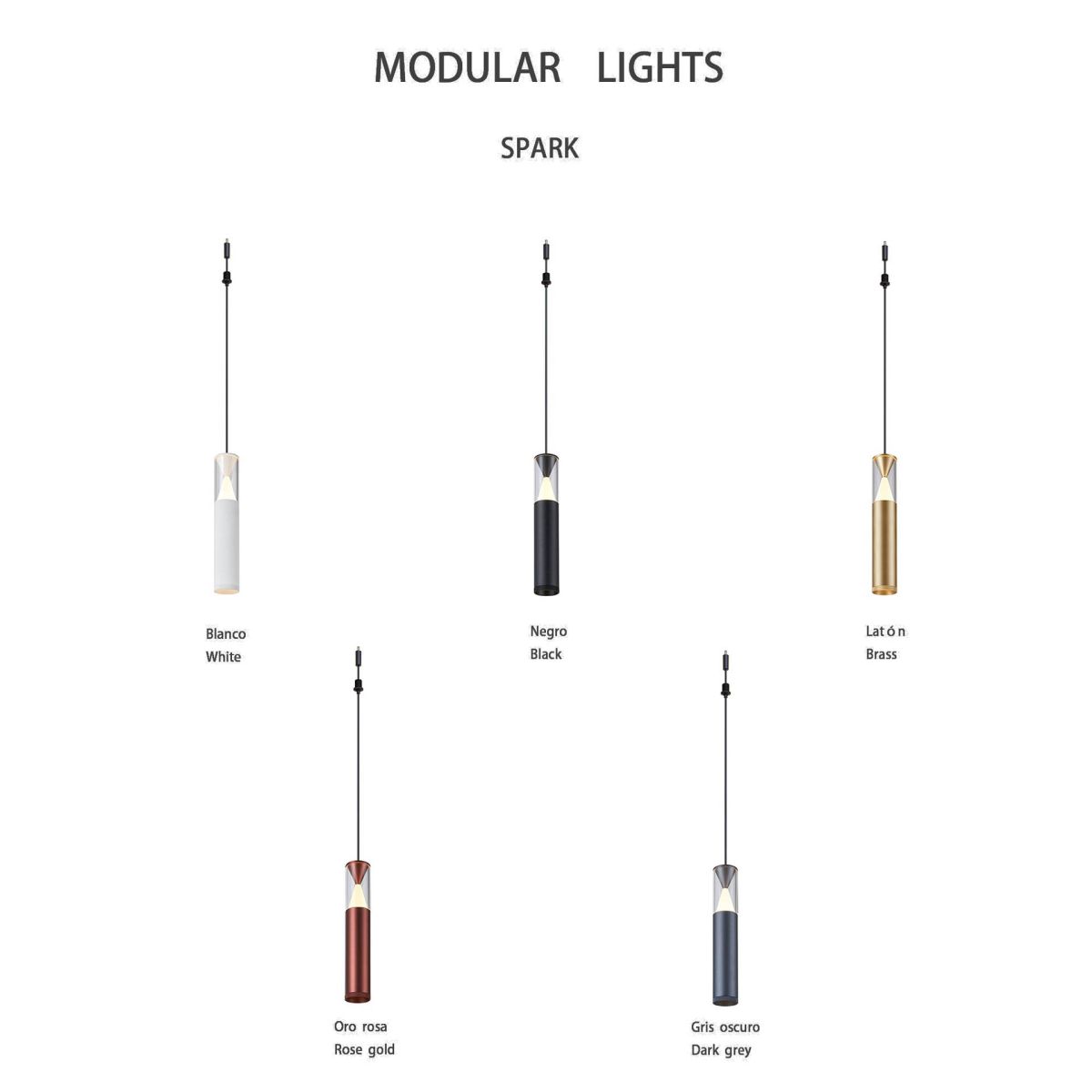 Подвесной модульный светильник без основания Mantra Spark 9327