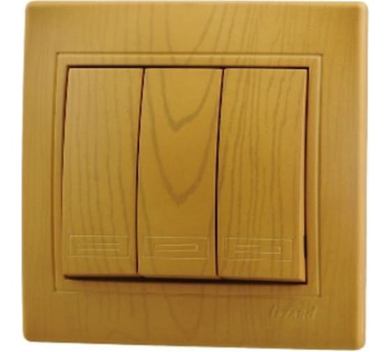 Выключатель тройной Lezard Mira 701-0701-109