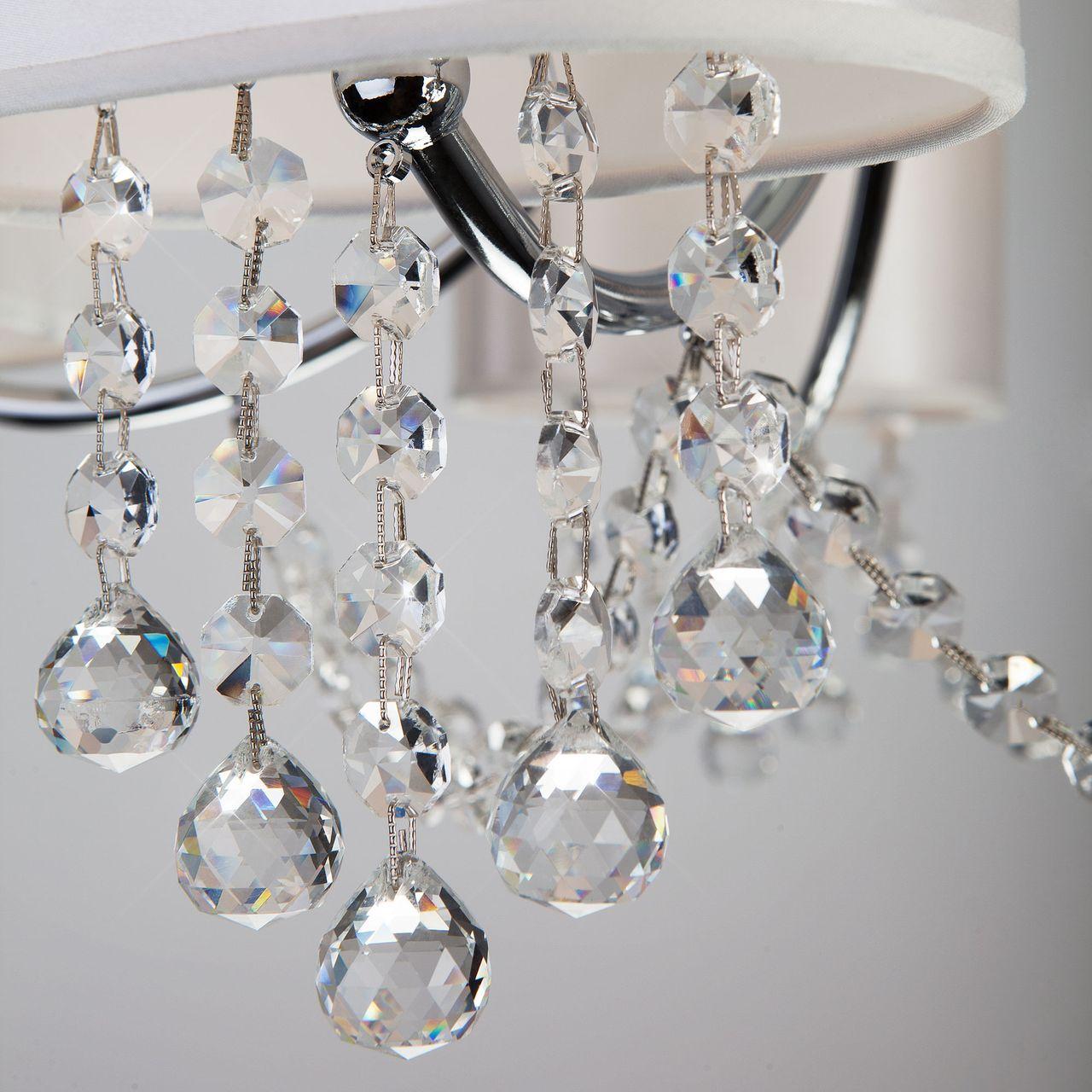 Подвесная люстра Eurosvet Cornella 10084/5 хром/прозрачный хрусталь Strotskis