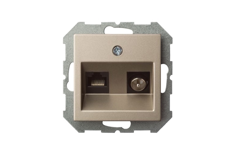 Розетка телевизионная и компьютерная (TV+Rj45) Liregus Epsilon 28-315