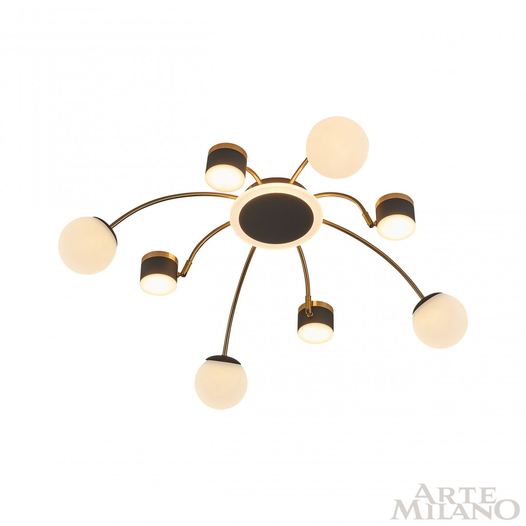 Потолочная люстра Arte Milano 271040/8 BK/GD