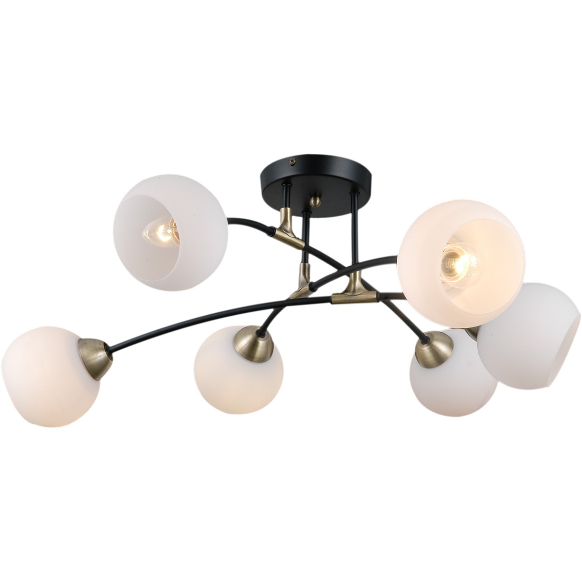 Люстра на штанге Illumico IL0299-6CSQ-79 BK AB