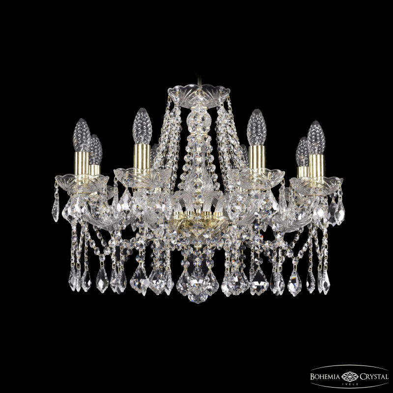 Подвесная люстра Bohemia Ivele Crystal 1413/8/200 G Leafs