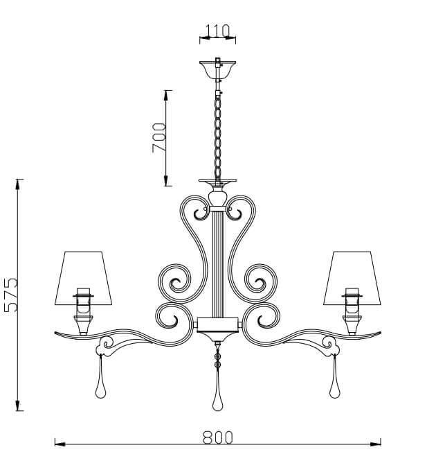 Подвесная люстра Rivoli Barbara 8001-205 Б0038142