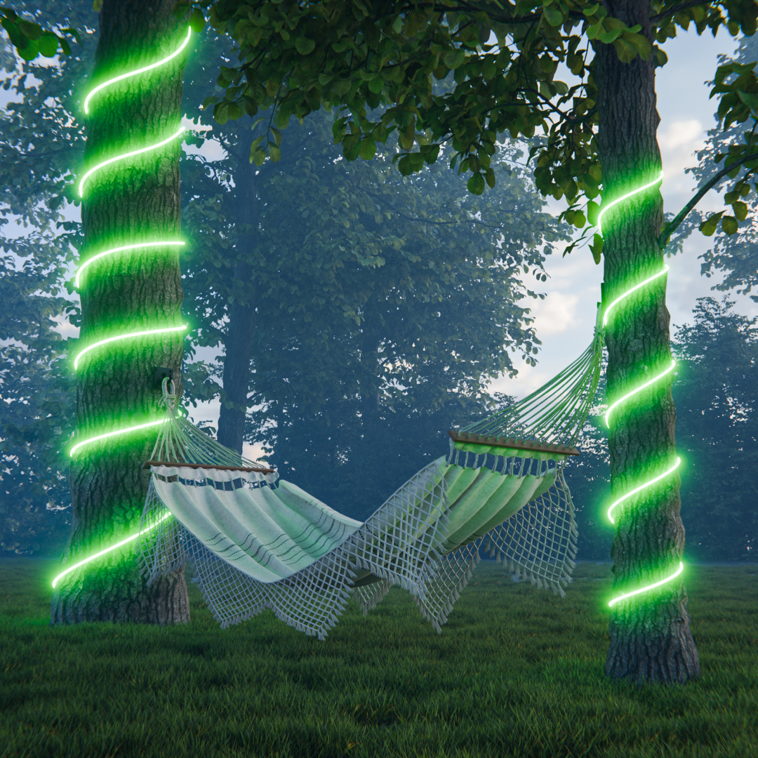 Комплект светодиодного неона Apeyron 220В, 6Вт/м, зеленый, smd 2835, 144д/м 10м, IP65,  с аксессуарами (сетевой шнур, заглушка, крепеж - 10шт) 10-118