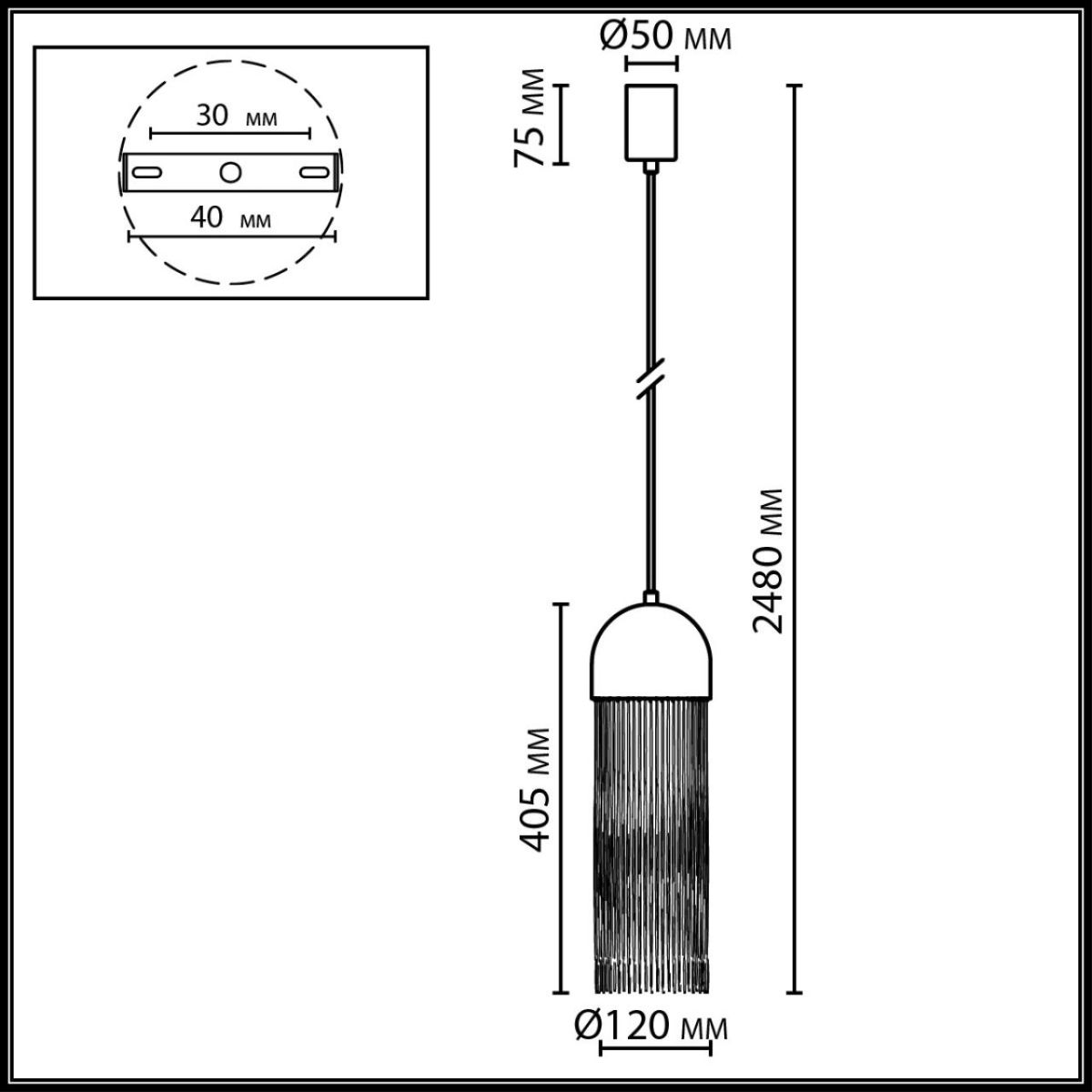 Подвесной светильник Odeon Light Ecodesign Cork 7073/1