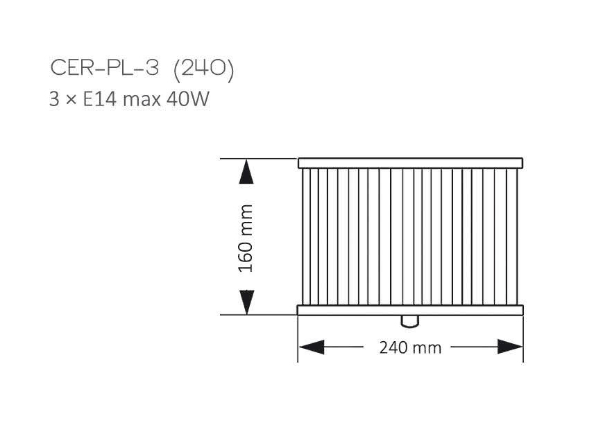Потолочный светильник Kutek Mood Cero CER-PL-3 (N) 240