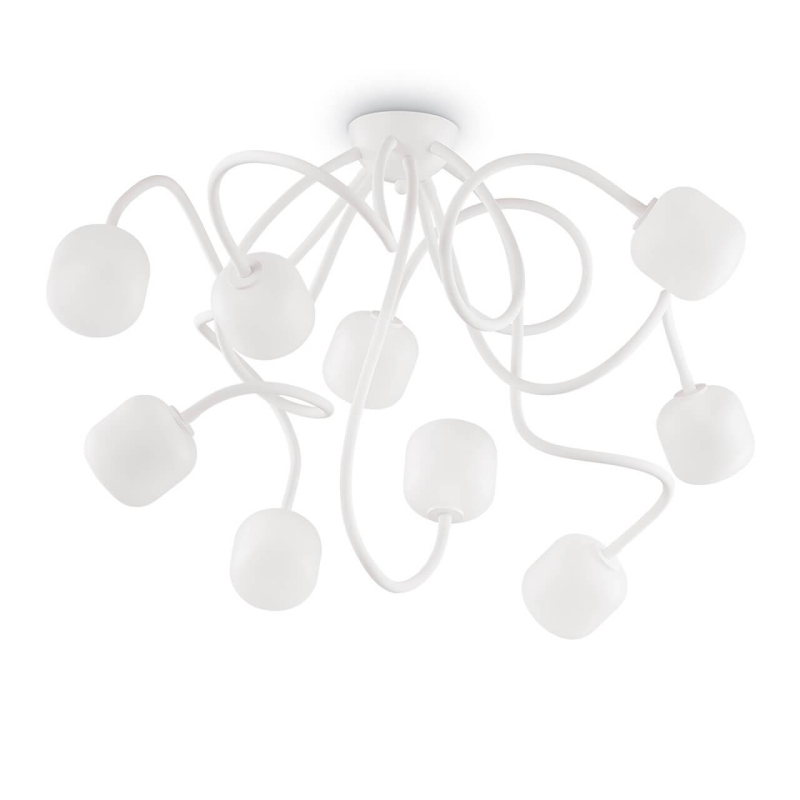 Потолочная люстра Ideal Lux Octopus PL9 Bianco 174990