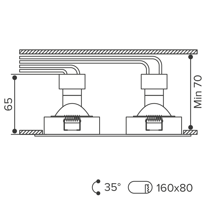 Встраиваемый светильник Wolta Alto WDL-GU5.3/02BL-02