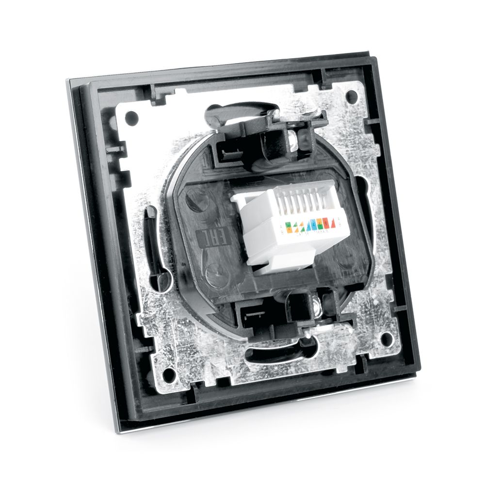 Розетка компьютерная 1-местная RJ-45 Stekker Катрин GLS00-7007-05 черный 39510