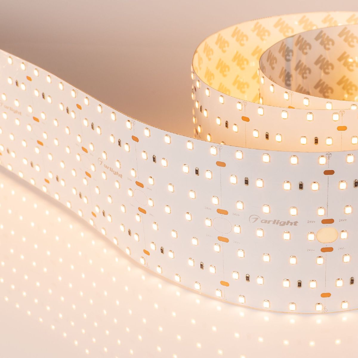 Светодиодная лента Arlight S2-A560-85mm 24V Warm3000 (40 W/m, IP20, 2835, 2.5m) 021211(2)