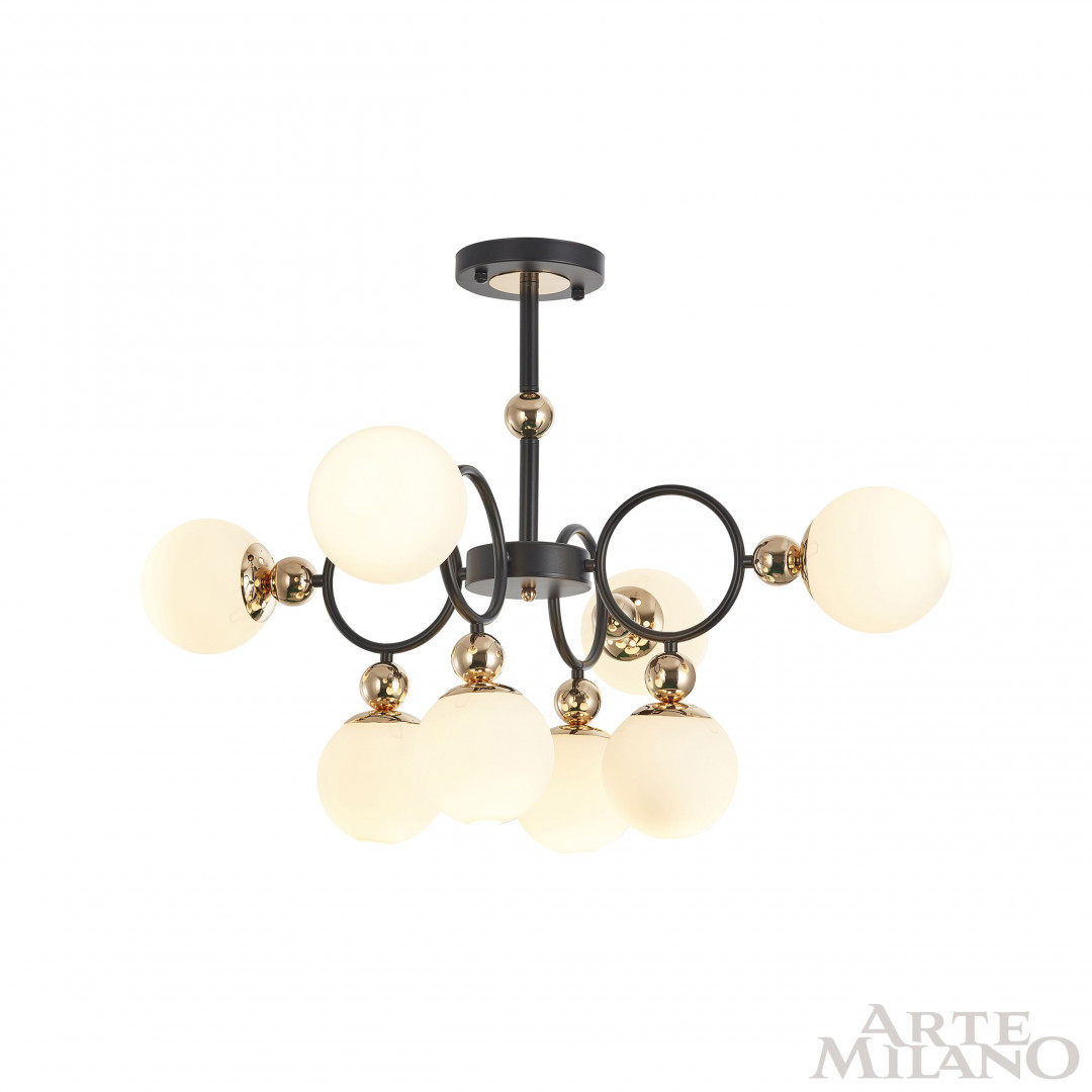 Потолочная люстра Arte Milano Neapolis 274307/8 BK/GD