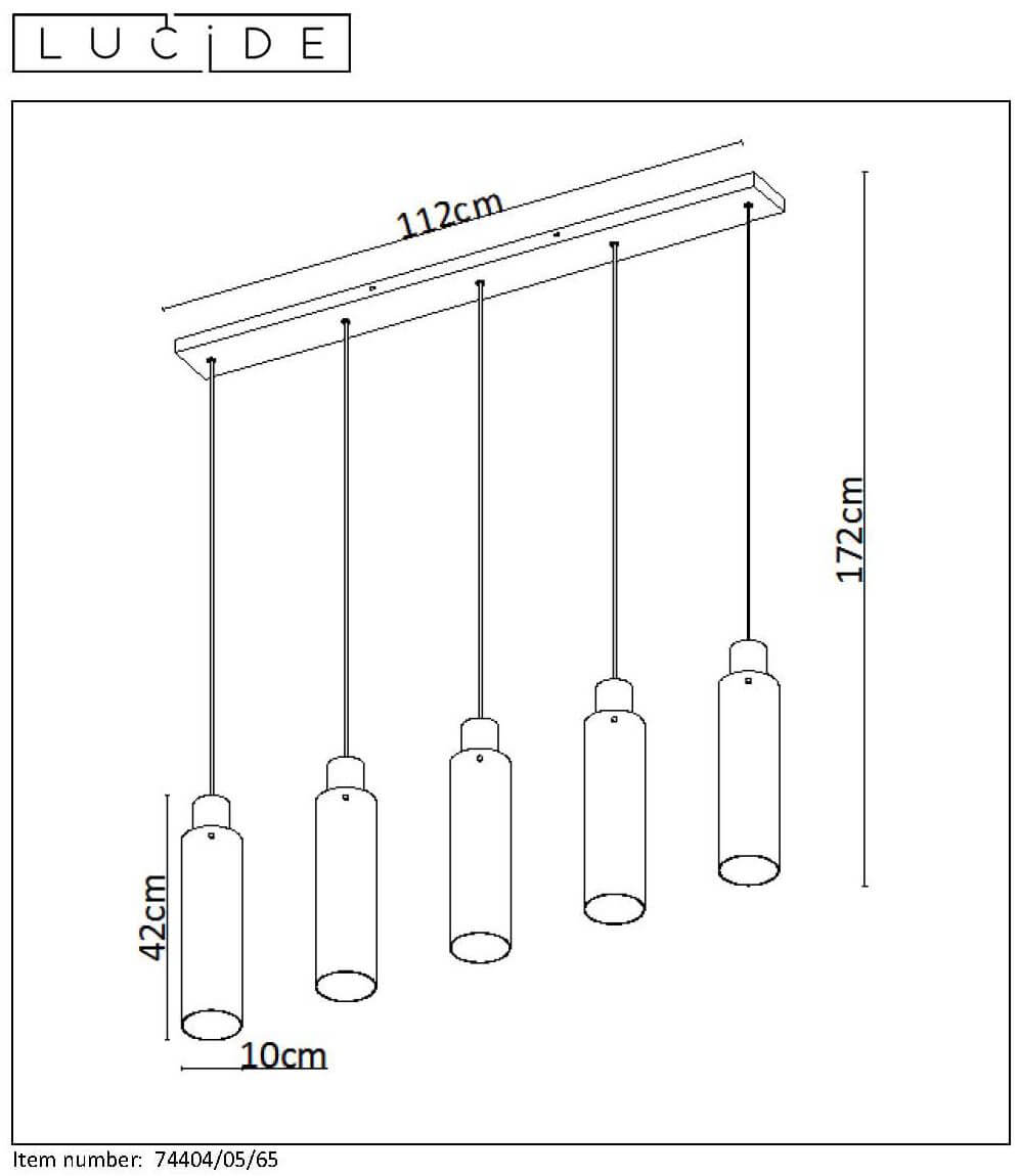 Подвесной светильник Lucide ORLANDO 74404/05/65
