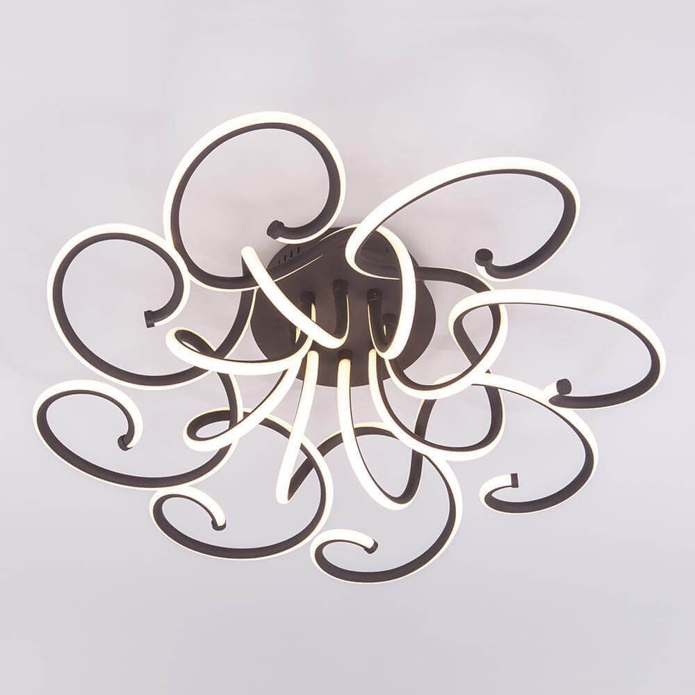 Потолочная светодиодная люстра Eurosvet Rosca 90136/8 чёрный кофе