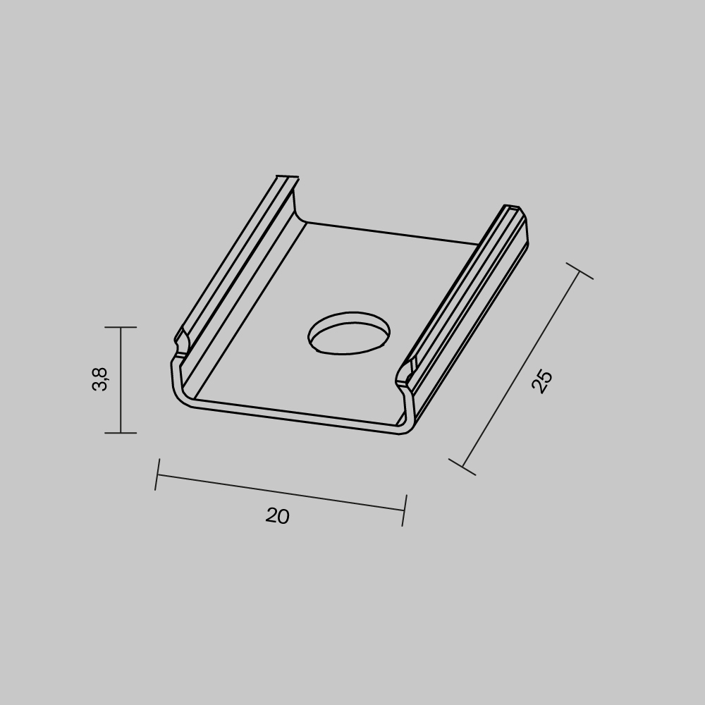 Комплект креплений для профиля 35×35 4шт Maytoni Led Strip ALM-3535B-MT 642043