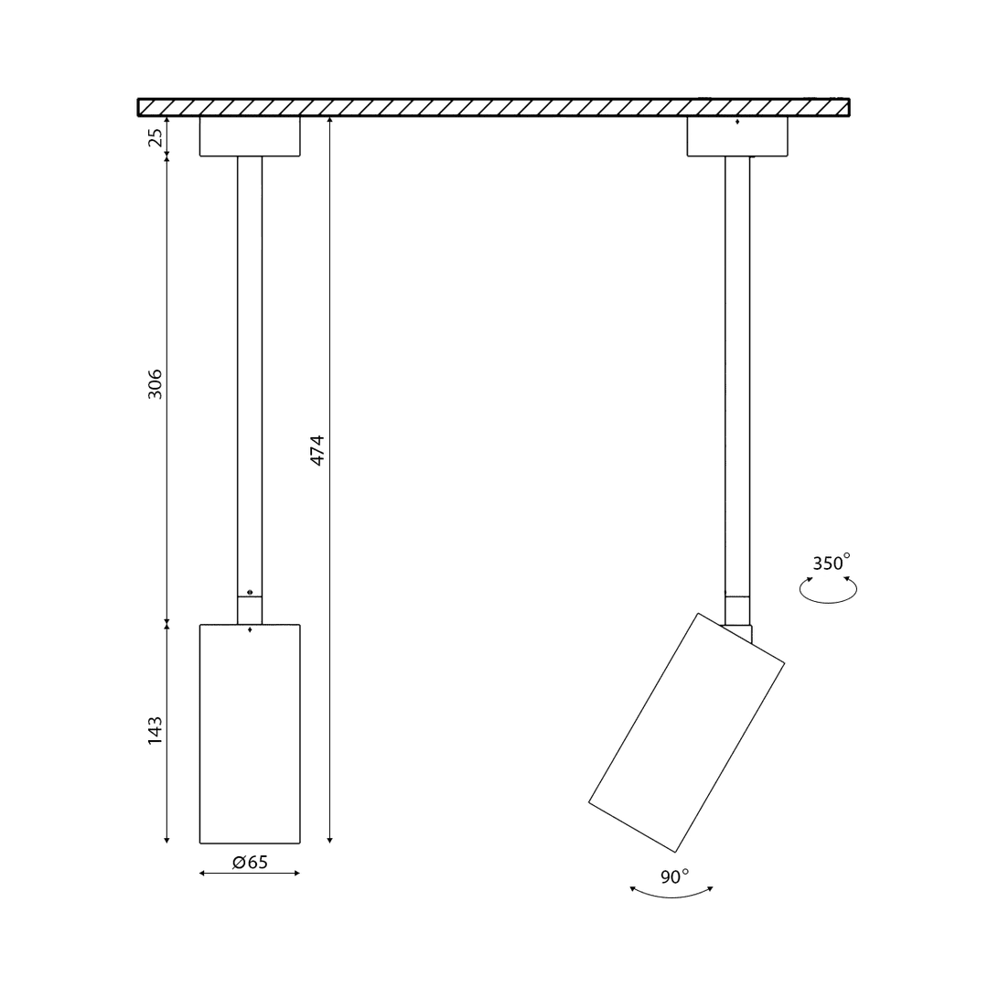 Основание для подвесного светильника SWG VL-M5-BL 003421