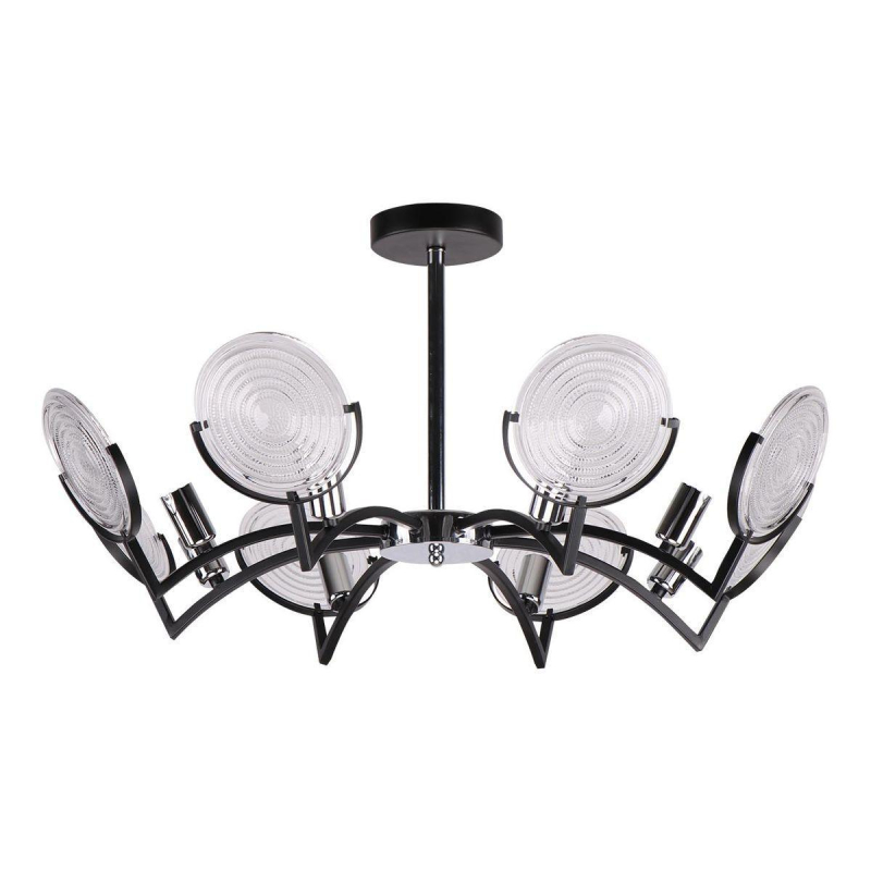 Люстра на штанге IMEX MD.51382-8-P BCH+BK