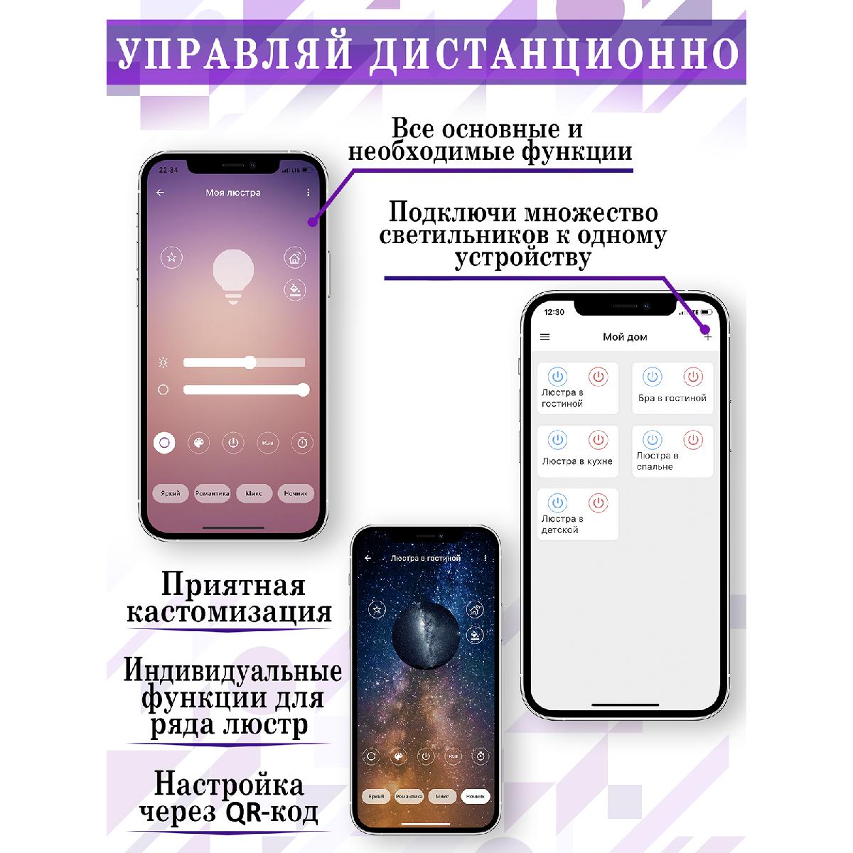 Потолочная люстра Natali Kovaltseva Star INNOVATION STYLE 83018 BLACK