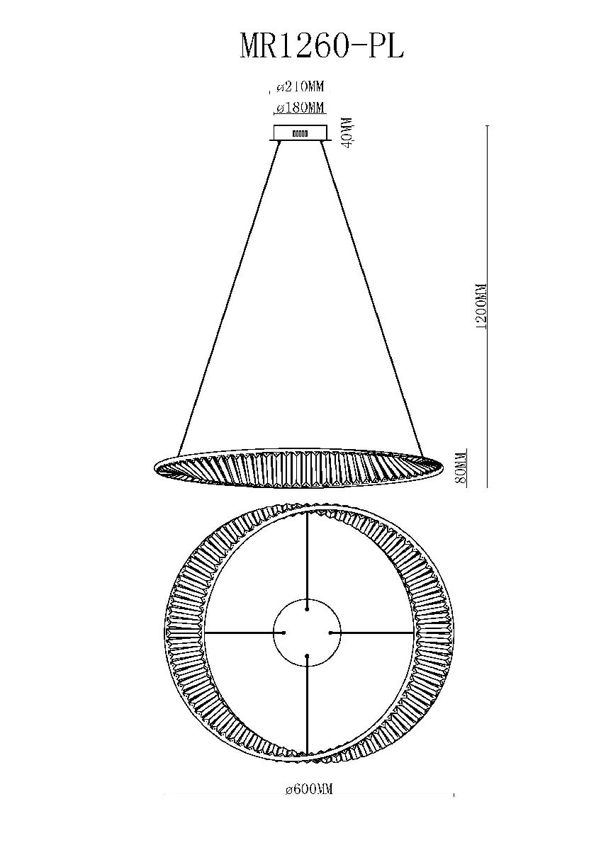 Подвесная люстра MyFar Ricky MR1260-PL