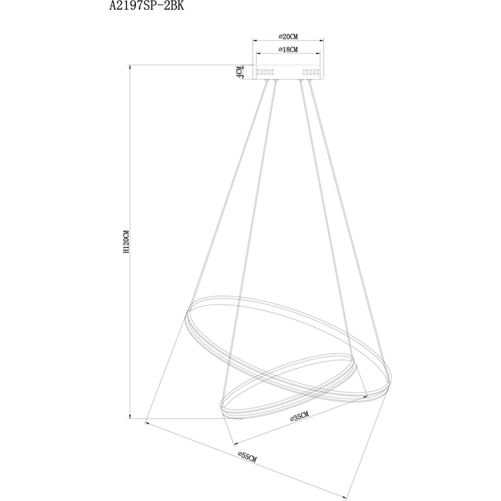 Подвесной светильник Arte Lamp Frodo A2197SP-2BK
