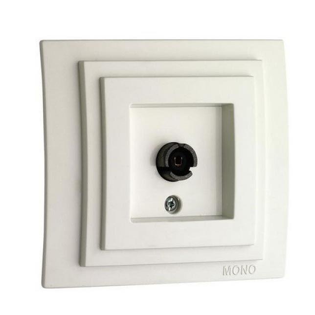 Розетка TV проходная Mono Electric Despina-Larissa слоновая кость 500-000105-137