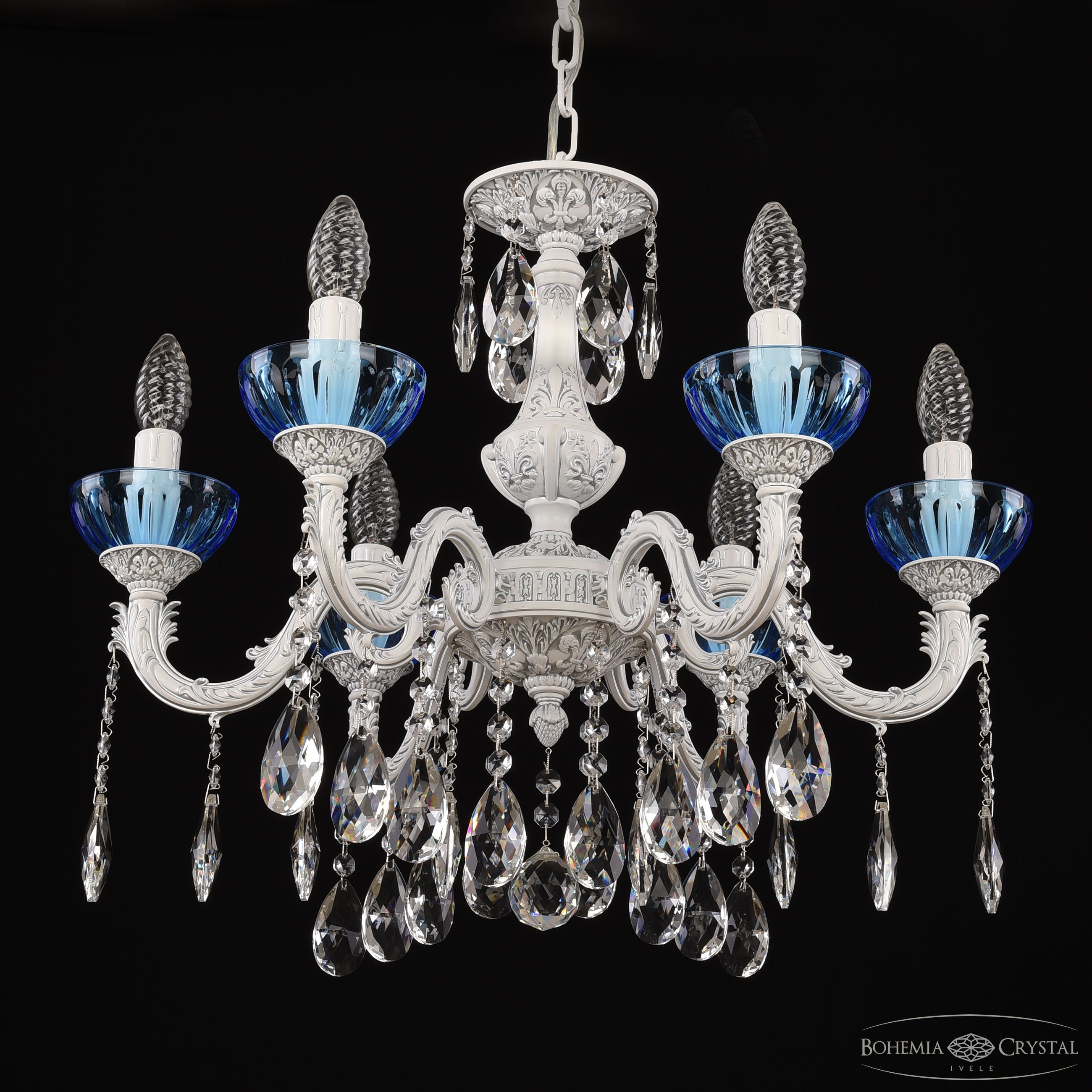 Подвесная люстра Bohemia Ivele Crystal AL79101/6/175 A WMN P Aquamarine/M-1H
