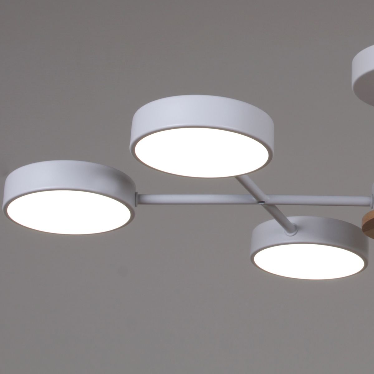 Люстра на штанге Reluce 03335-0.3-06 WH+WOOD