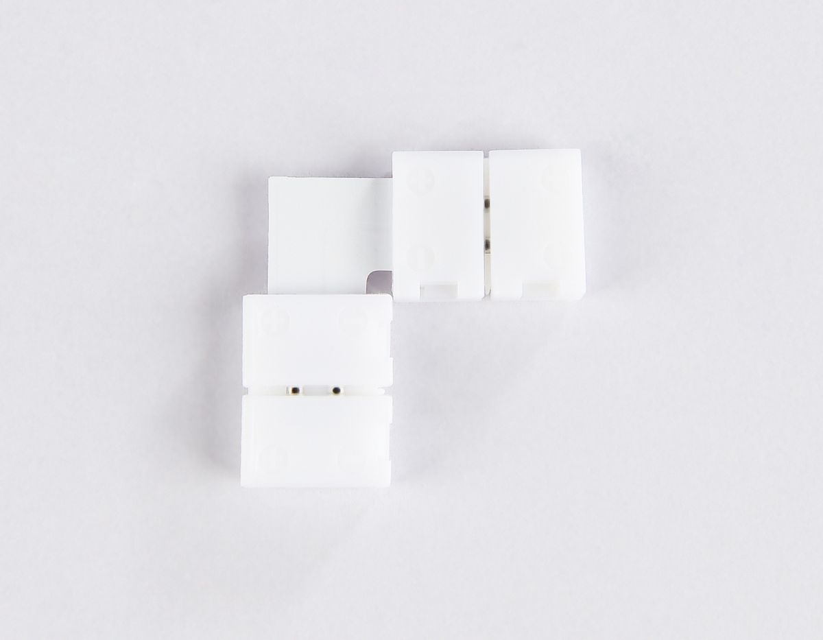 Соединитель угловой L для светодиодной ленты 2835 12/24V (2 конт.) GS6501 (10шт) Ambrella Light Illumination GS6501