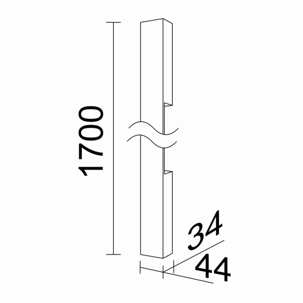 Настенный светодиодный светильник LeDron RAILING 1700 Black 00000016706