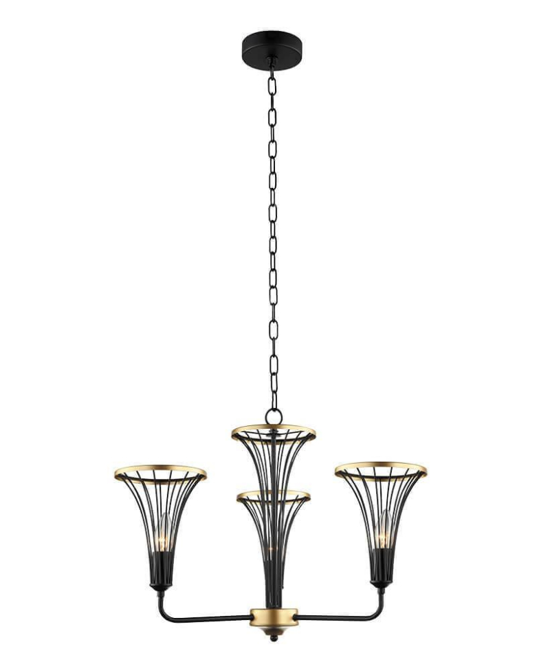 Подвесная люстра Lumien Hall Ивес 4017/3P-BK-GD