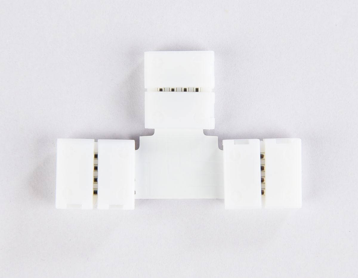 Соединитель T для светодиодной ленты 5050 12/24V (4 конт.) GS7001 (5шт) Ambrella Light Illumination GS7001