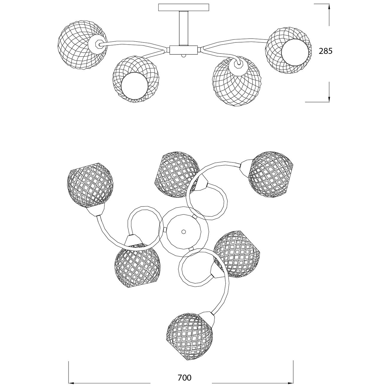 Потолочная люстра Escada Emily 1174/6P