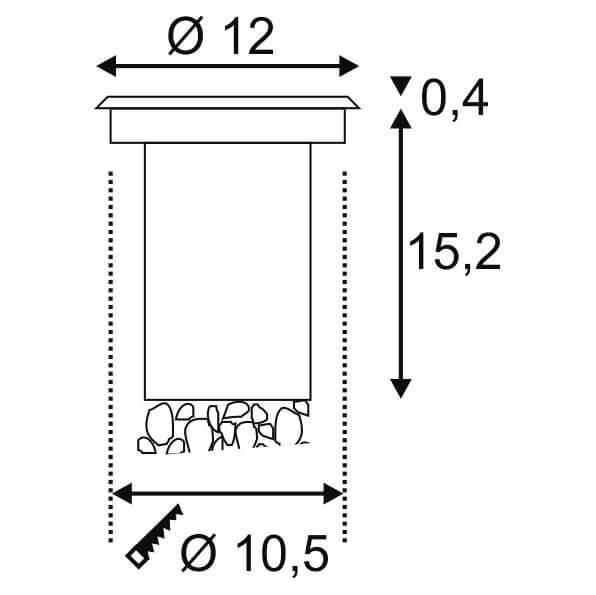 Ландшафтный светодиодный светильник SLV Rocci Square 227604