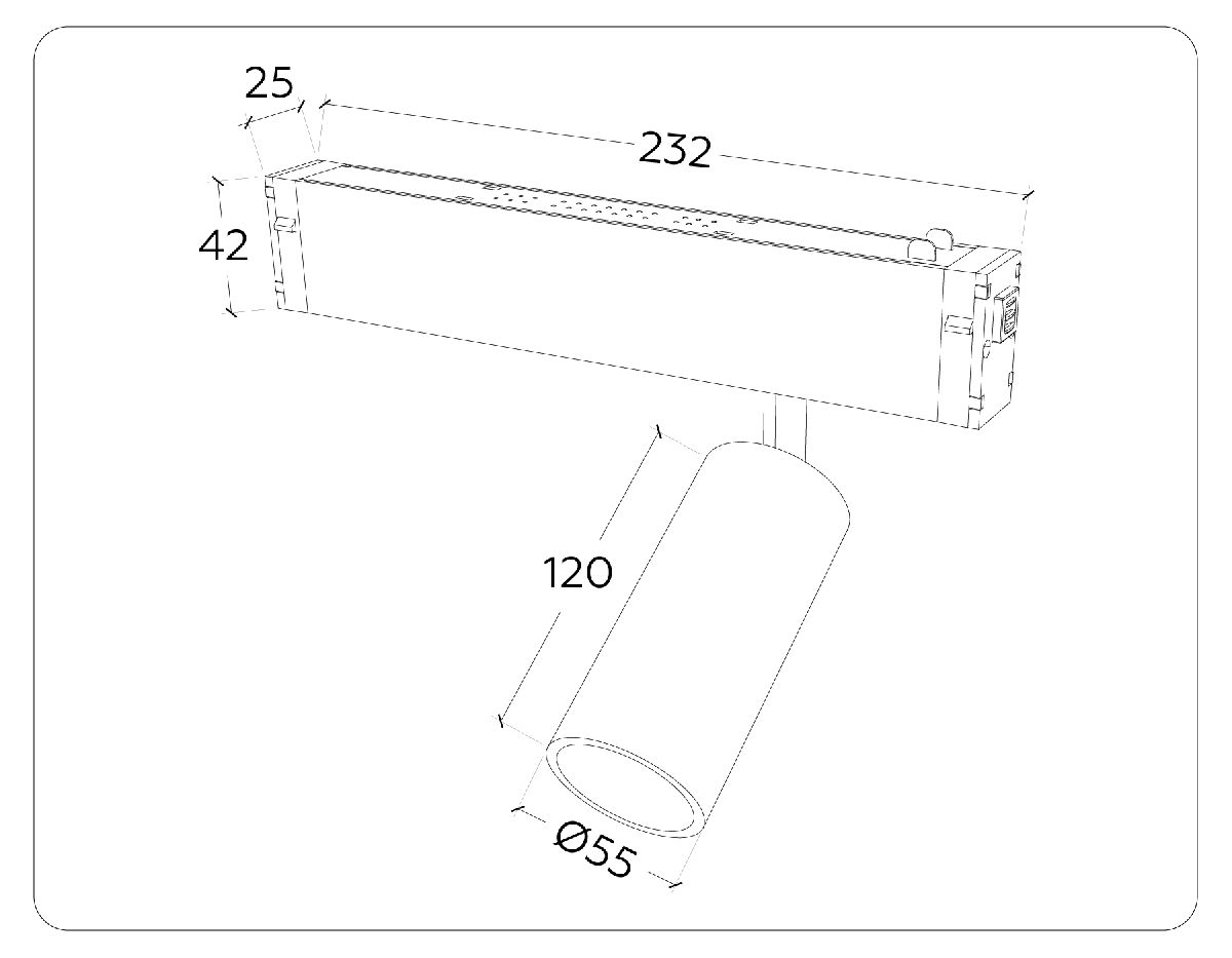 Трековый магнитный светильник Ambrella Light Magnetic 220V GL1222