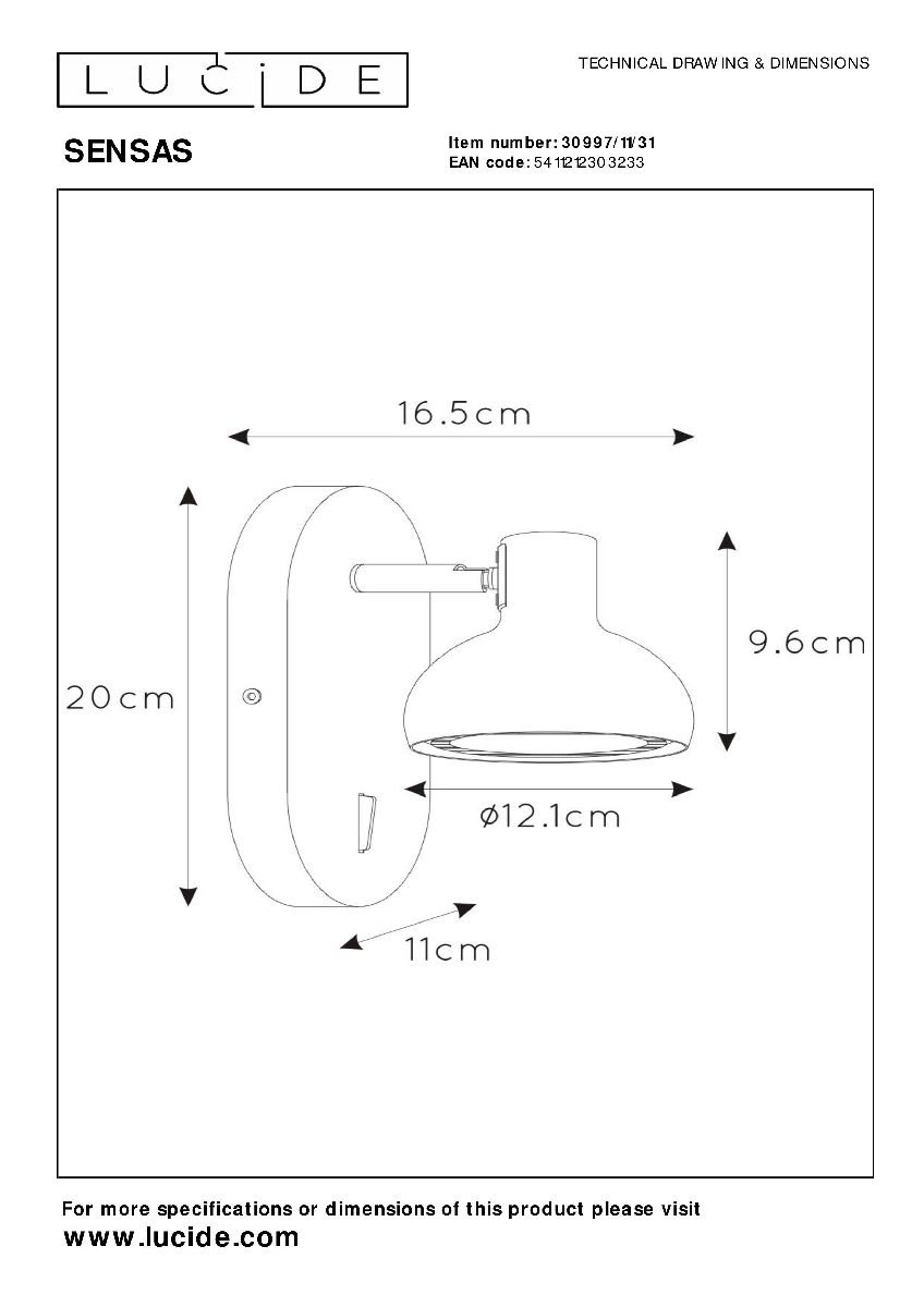 Спот Lucide Sensas 30997/11/31