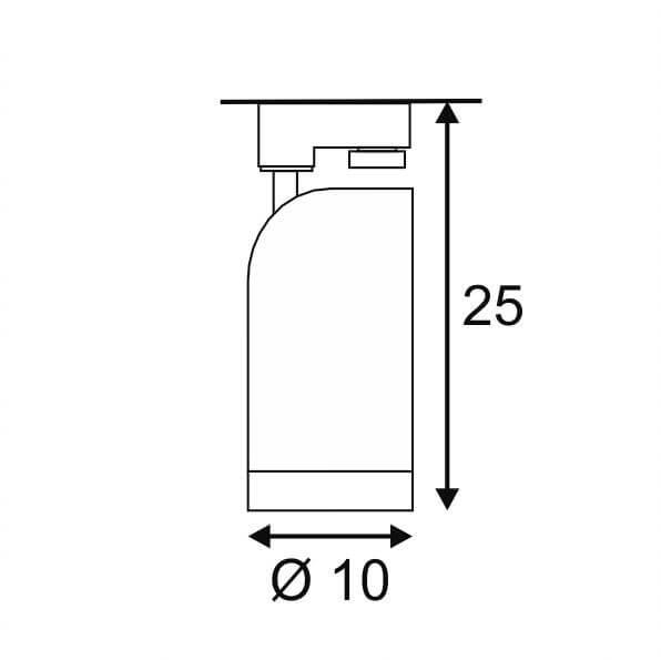 Трековый светодиодный светильник SLV 1Phase-Track Lynah Double 143771