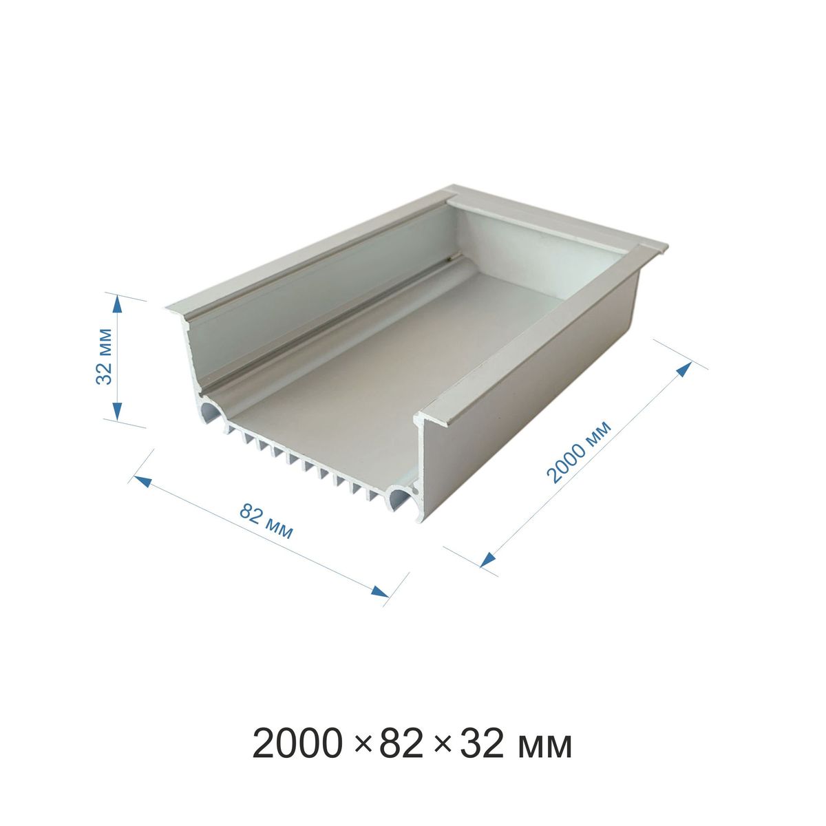 Профиль П-образный встраиваемый Apeyron ширина ленты до 48мм 08-29-01