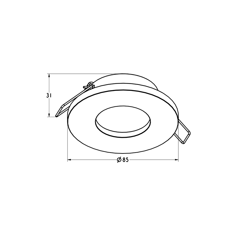 Встраиваемый светильник Zumaline CHIPA DL ARGU10-033