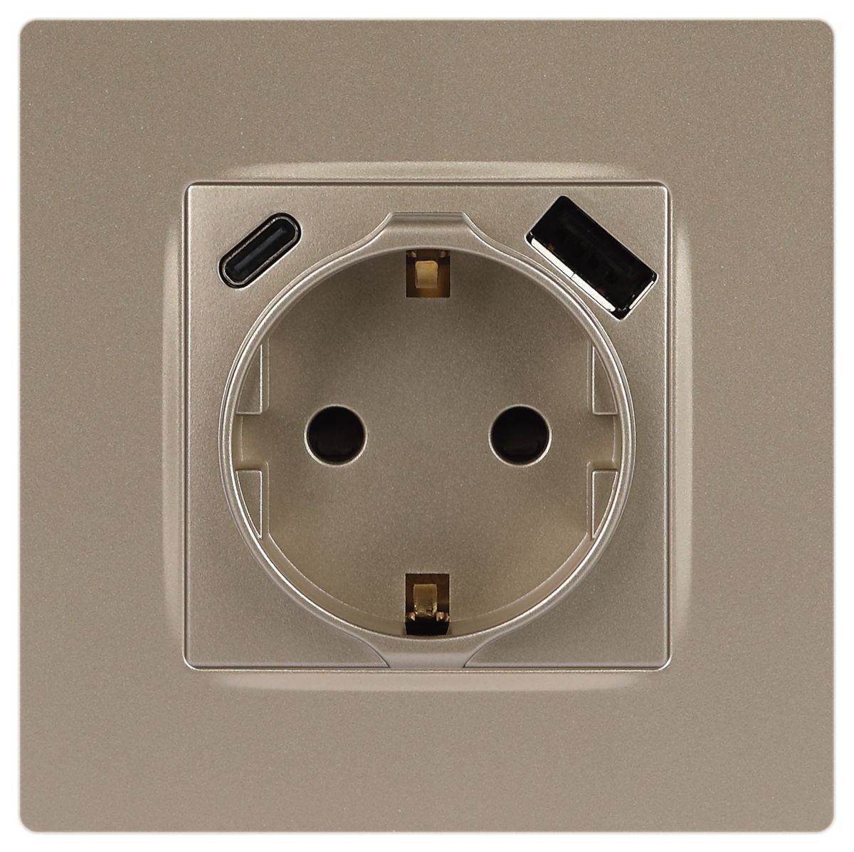 Розетка со шторками с USB type-A+C Эра 12-4108-04 Б0067727