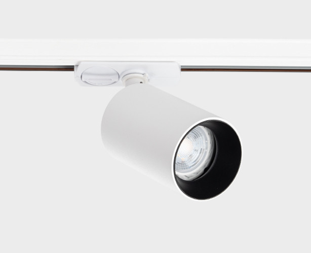 Трековый однофазный светильник DANNY TR white + Ring Danny black