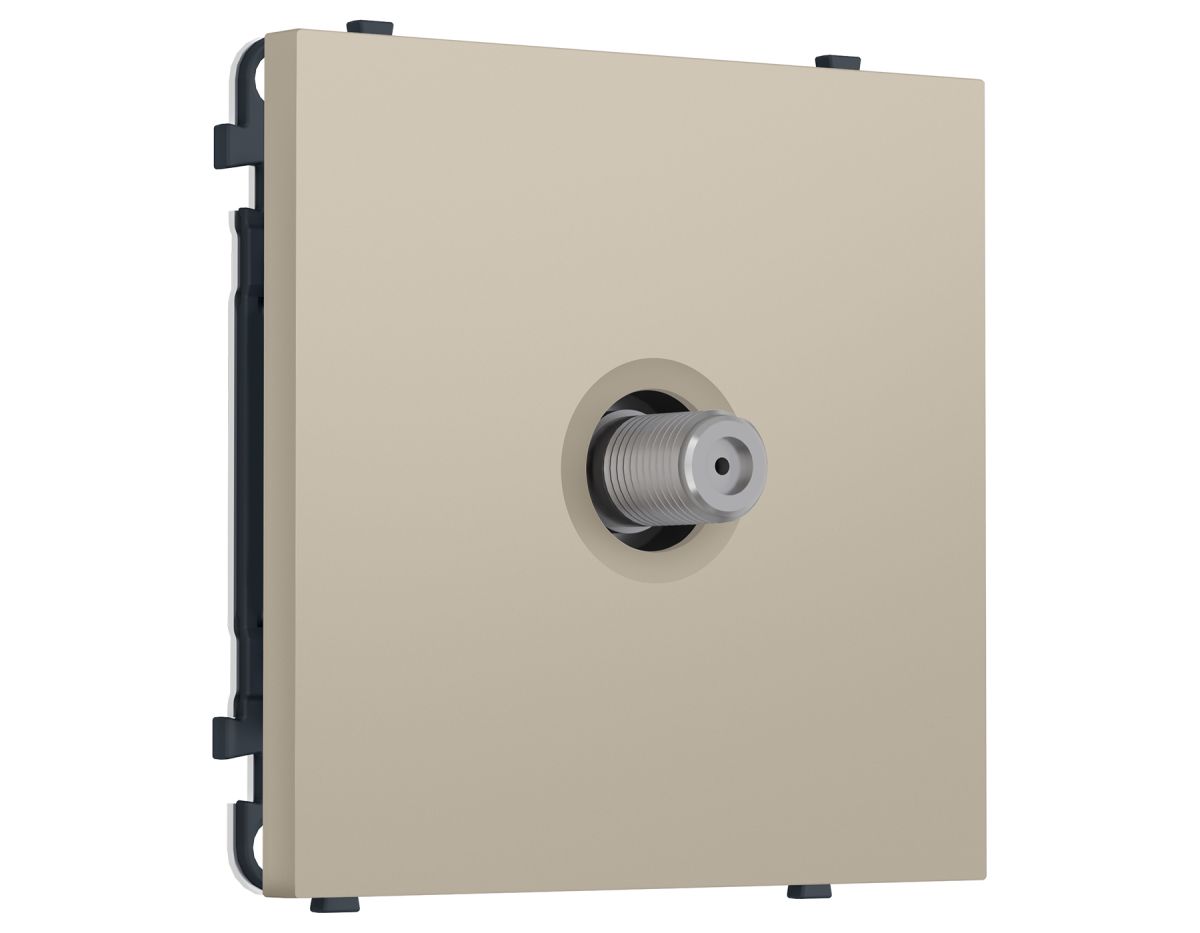 Комплект механизма TV розетки SAT SIGMA Кашемир 5-2400MHz 3.5dB QUANT PRO Ambrella Volt MS353050 (SP3530, PR215)