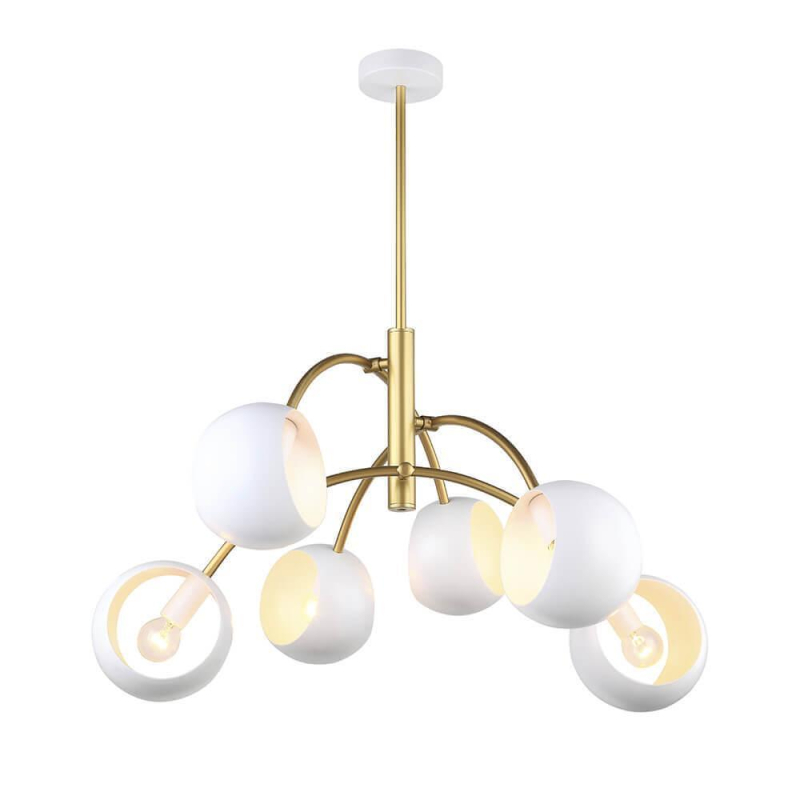 Подвесная люстра Lumien Hall Торд 4035/6P-GD-WT