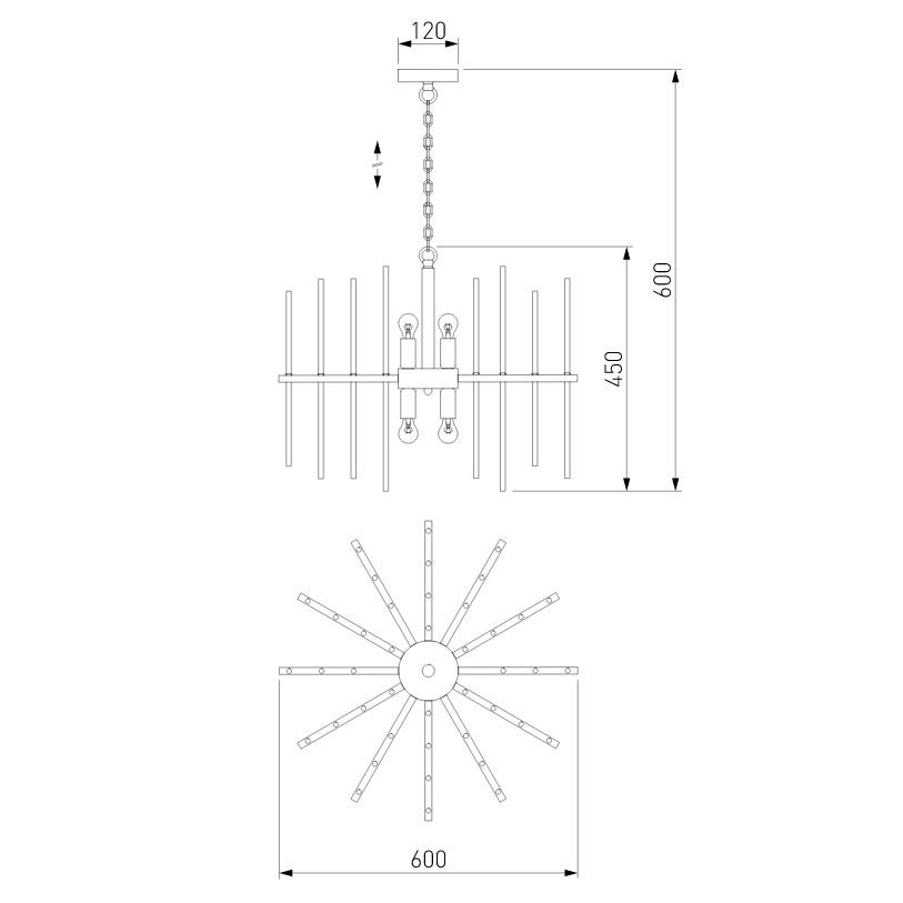Подвесная люстра Bogates Allure 355/6 Smart