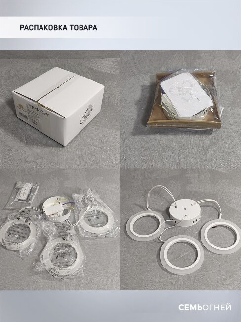 Потолочная люстра Seven Fires Leyni SF5006/3C-WT