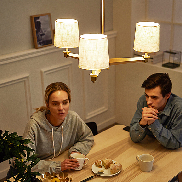 Люстра на штанге ImperiumLoft Stavra Jorgenson Beige/Dark Wood 203576-26